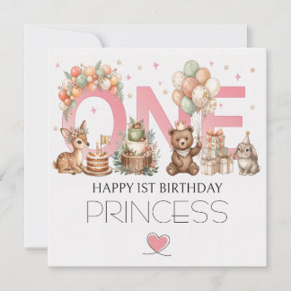 女の子の1歳の誕生日カード シーズンカード