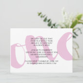 女の子の1歳の誕生日パーティー招待状 招待状 (スタンド正面)