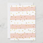 女の子の1歳の誕生日招待状、グリッター付きのワンダフルなもの 招待状 (裏面)