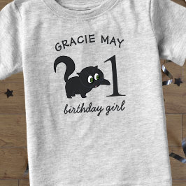 女の子の1歳の誕生日 かわいい子猫Tシャツ トドラーTシャツ