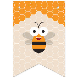 女の子の1歳の誕生日 初めてのBee-Day 可愛いミツバチ バンティングフラッグ