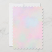 女の子の1歳の誕生日 招待状 (裏面)