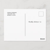 女の子の1歳誕生日パーティー ピンク ゴールド ブラック サファリ ポストカード (裏面)