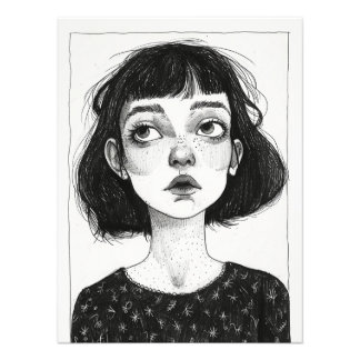 女の子の10代のポートレート フォトプリント