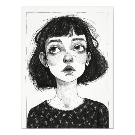 女の子の10代のポートレート フォトプリント            (正面)