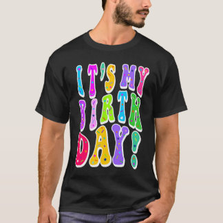 女の子の10代の子供のための私の誕生日レトログルービー Tシャツ