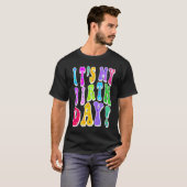 女の子の10代の子供のための私の誕生日レトログルービー Tシャツ (正面フル)