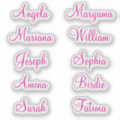 女の子の10名 | 書道シール シール (正面)