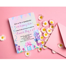 女の子の10歳の誕生日パーティー 招待状