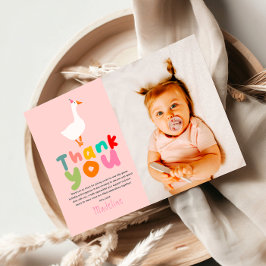 女の子の2歳のシリ-ゴースの誕生日写真 サンキューカード