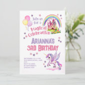 女の子の2歳の誕生日 招待状 (スタンド正面)