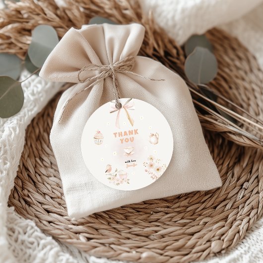 女の子の3歳の誕生日会にぴったりな「Tea for Three Birthday」パーティー フェイバータグ