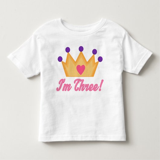 女の子の3rd誕生日 トドラーTシャツ (正面)