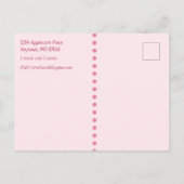 女の子の5歳の誕生日を記念して、 日を保存しましょう 案内ポストカード (裏面)