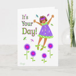 女の子の5x7折り カード