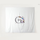 女の子の6歳誕生日パーティーをお祝いしよう タペストリー (正面(横))