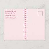 女の子の9歳の誕生日を記念して 案内ポストカード (裏面)