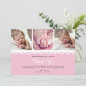 女の子の《キリスト教》洗礼式や命名式または洗礼のサンキューカード サンキューカード (スタンド正面)