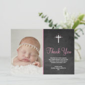 女の子の《キリスト教》洗礼式や命名式または洗礼のサンキューカード サンキューカード (スタンド正面)