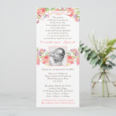 女の子の《キリスト教》洗礼式や命名式カスペインのード；バウティスモエスパニョル 招待状 (スタンド正面)