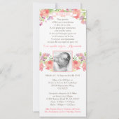 女の子の《キリスト教》洗礼式や命名式カスペインのード；バウティスモエスパニョル 招待状 (正面)