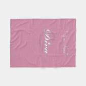 女の子の"訓練の花型女性歌手" フリースブランケット (正面(横))