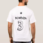 女の子のBballのティー Tシャツ (裏面)