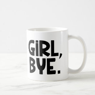 女の子のBYEのおもしろマグカップ コーヒーマグカップ