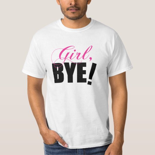 女の子のBYE! 粋なユーモア Tシャツ (正面)