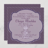 女の子のCandlelighting式 招待状 (正面/裏面)