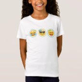 女の子のEmojiのTシャツ Tシャツ (正面)