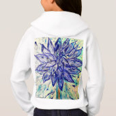 女の子のHanes ComfortBlend®のフード付きスウェットシャツPassionred (裏面)