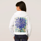 女の子のHanes ComfortBlend®のフード付きスウェットシャツPassionred (裏面フル)