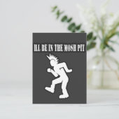 女の子のMOSH PIT PUNKロックの男の中にいる ポストカード (スタンド正面)