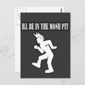 女の子のMOSH PIT PUNKロックの男の中にいる ポストカード (正面/裏面)