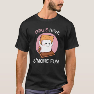 女の子のSmoreおもしろいキャンピングキャンパーグランプマーシュ Tシャツ