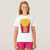 女の子のTシャおもしろいツの前にフライス Tシャツ (正面フル)