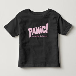 女の子のTシャツという名前のパニック トドラーTシャツ