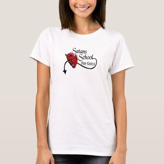 女の子のTシャツのためのSatansの学校 Tシャツ (正面)