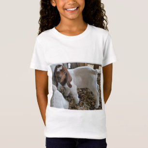 女の子のTシャツ-部族に良くして-ボーアヤギ Tシャツ