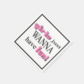 女の子はおもしろいだ! スタンダードカクテルナプキン (角)