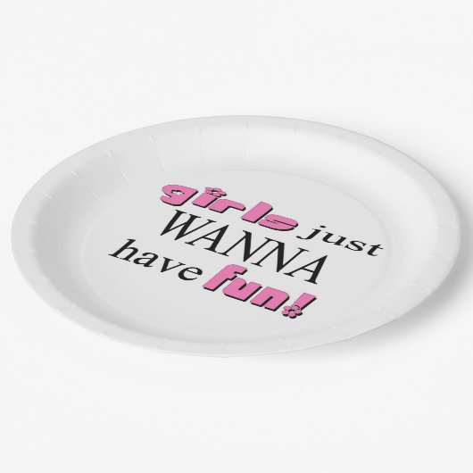 女の子はおもしろいだ! ペーパープレート (アングル)