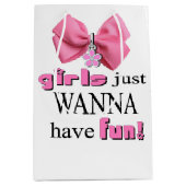 女の子はおもしろいだ! ミディアムペーパーバッグ (正面)