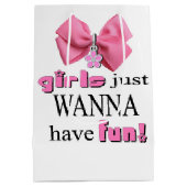 女の子はおもしろいだ! ミディアムペーパーバッグ (裏面)