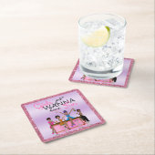 女の子はおもしろいバチェロレッテ スクエアペーパーコースター (インサイチュ)