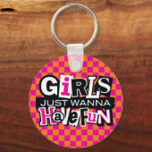 女の子はおもしろい キーホルダー (正面)