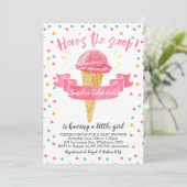 女の子はこちらスクープ赤ちゃんシャワー招待状 招待状 (スタンド正面)