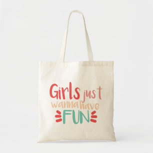 女の子はただおもしろいのレッテルを持ちたい トートバッグ
