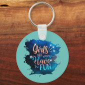 女の子はただおもしろいを持ちたい キーホルダー (正面)