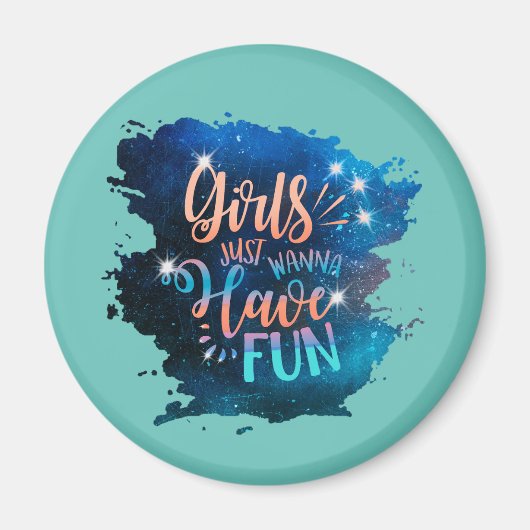 女の子はただおもしろいを持ちたい マグネット (正面)